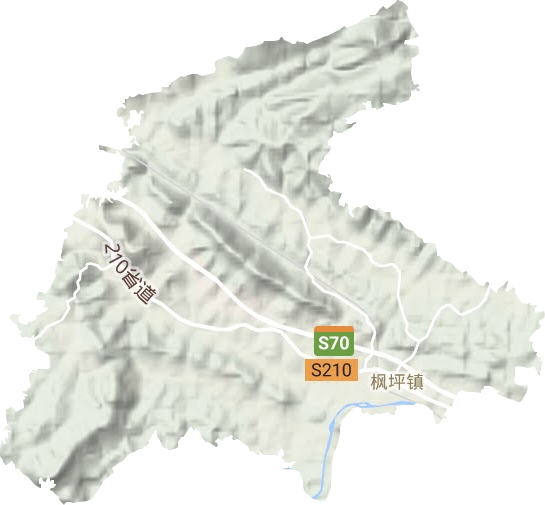 楓坪鎮(zhèn)地形圖