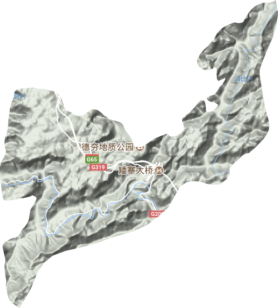 矮寨鎮(zhèn)地形圖