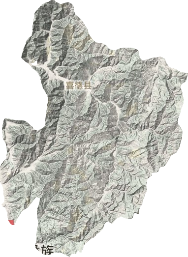 喜德縣地形圖