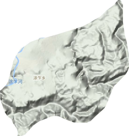 涂乍鄉地形圖