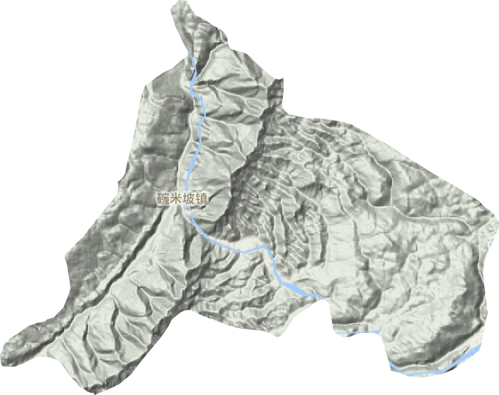 碗米坡鎮地形圖