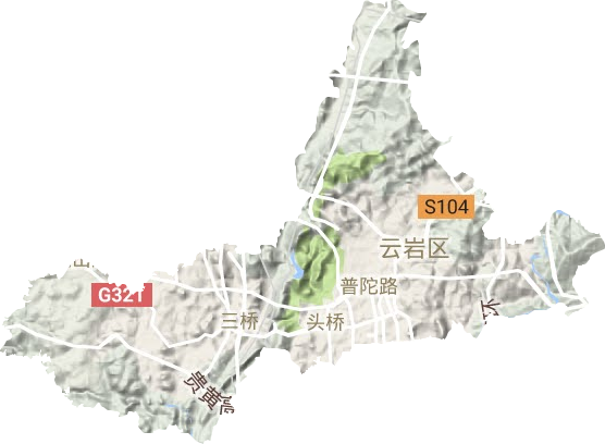 云巖區(qū)地形圖