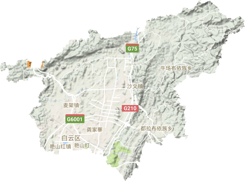 白云區地形圖