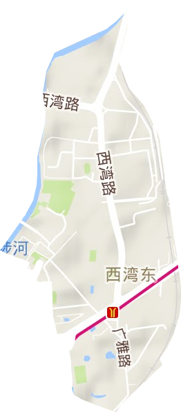西村街道地形圖
