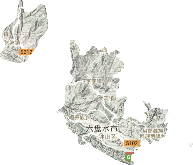 鐘山區地形圖