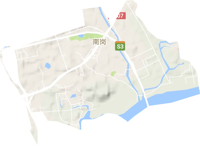 南崗街道地形圖