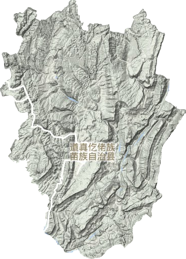 道真仡佬族苗族自治縣地形圖
