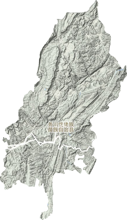 務(wù)川仡佬族苗族自治縣地形圖