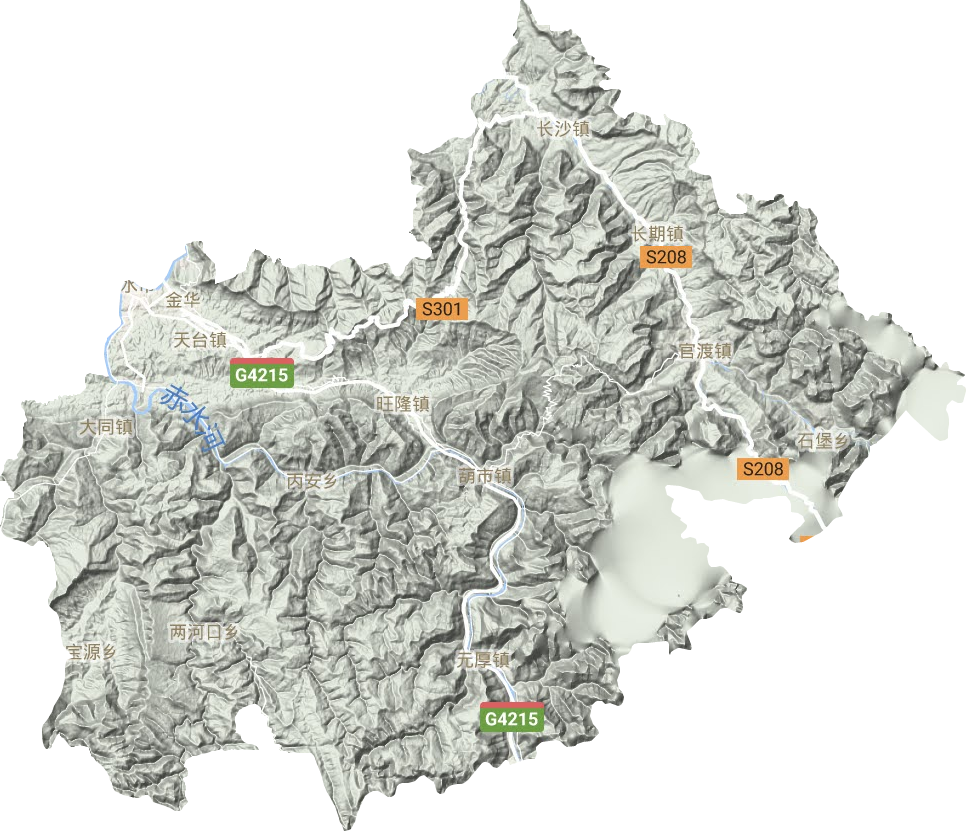 赤水市地形圖