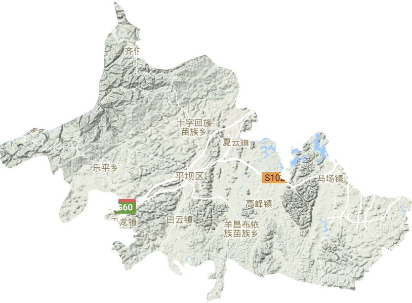 平壩區地形圖