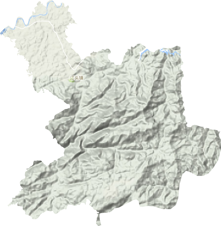 江頭鎮(zhèn)地形圖