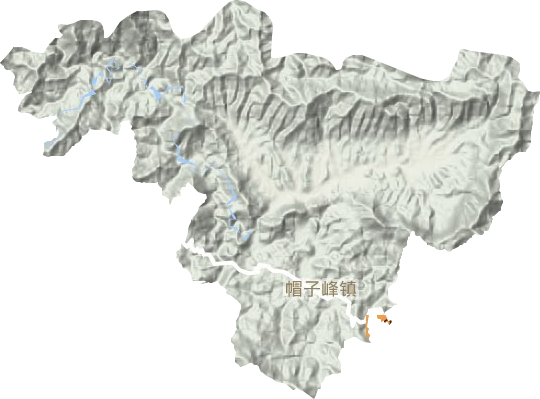 帽子峰鎮地形圖