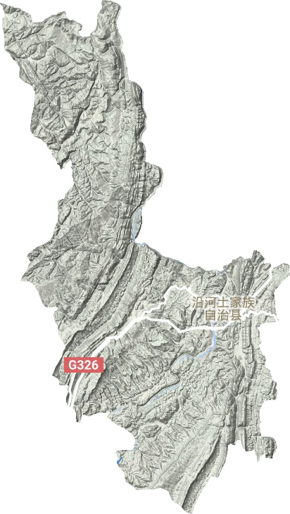 沿河土家族自治縣地形圖