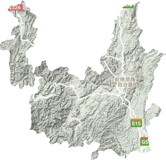 松桃苗族自治縣地形圖