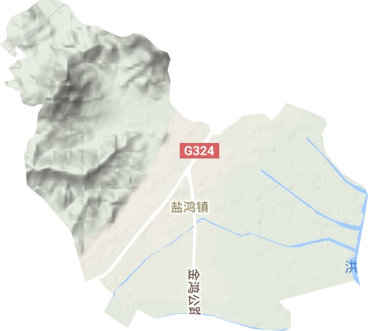 鹽鴻鎮(zhèn)地形圖