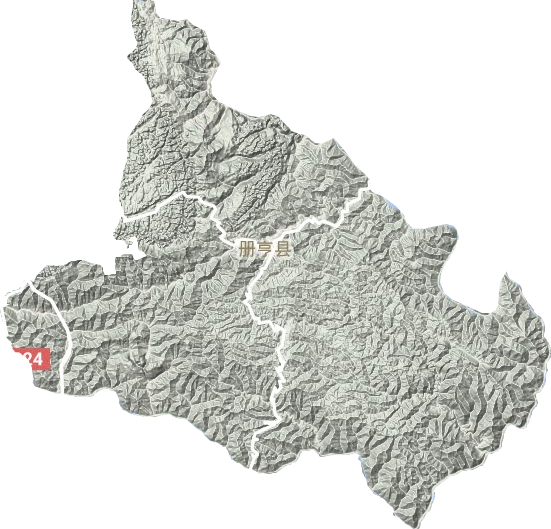 冊亨縣地形圖