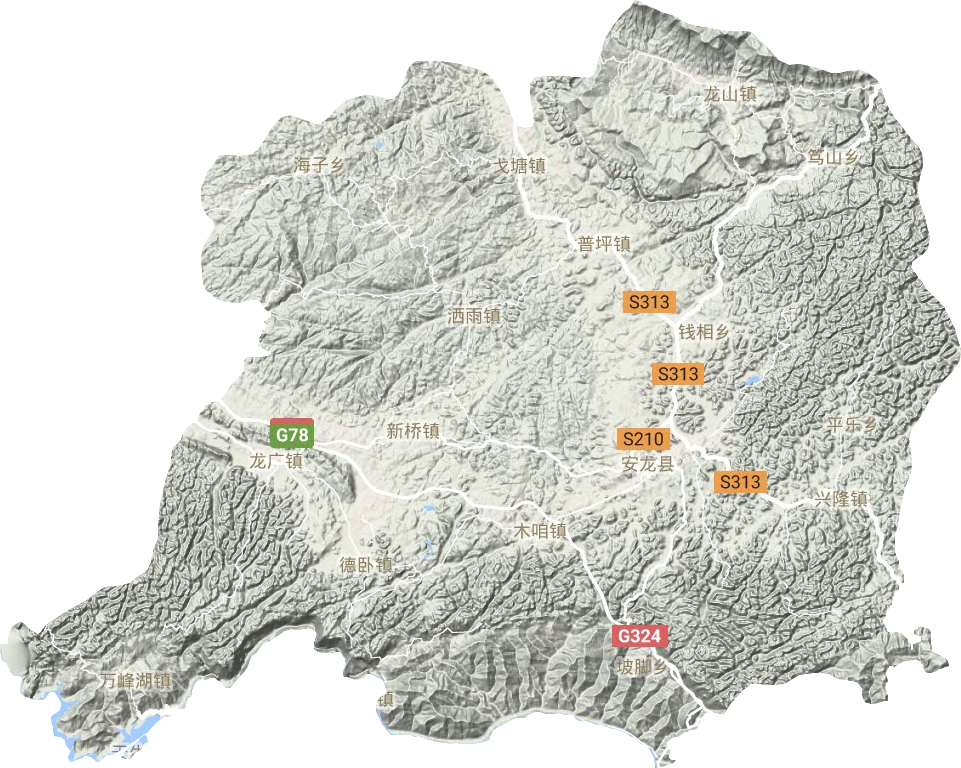 安龍縣地形圖