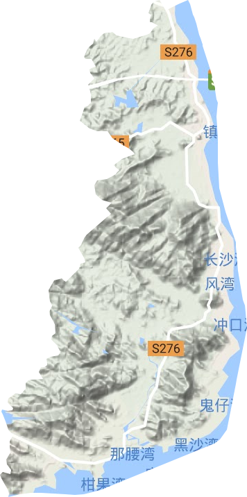 北陡鎮地形圖