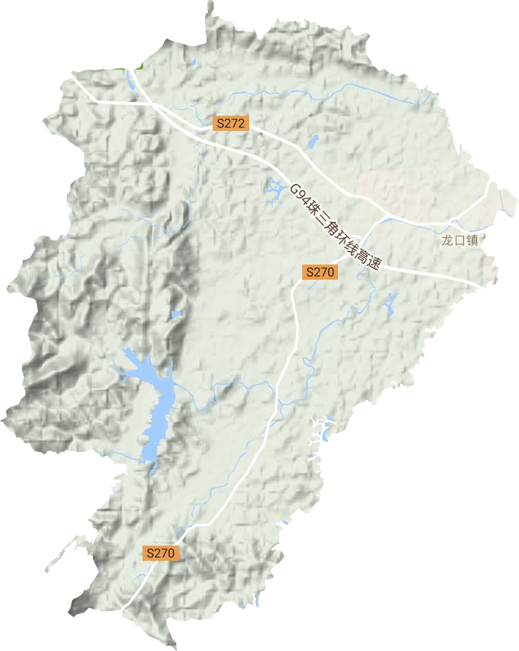 龍口鎮地形圖