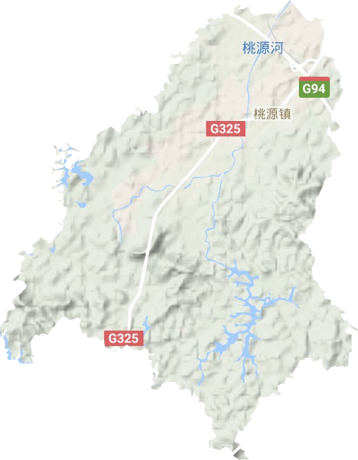 桃源鎮地形圖