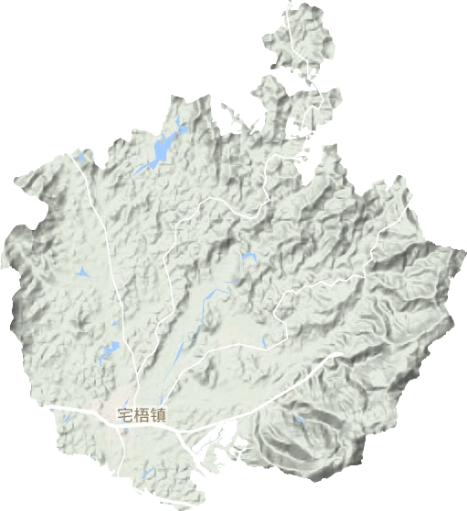 宅梧鎮地形圖