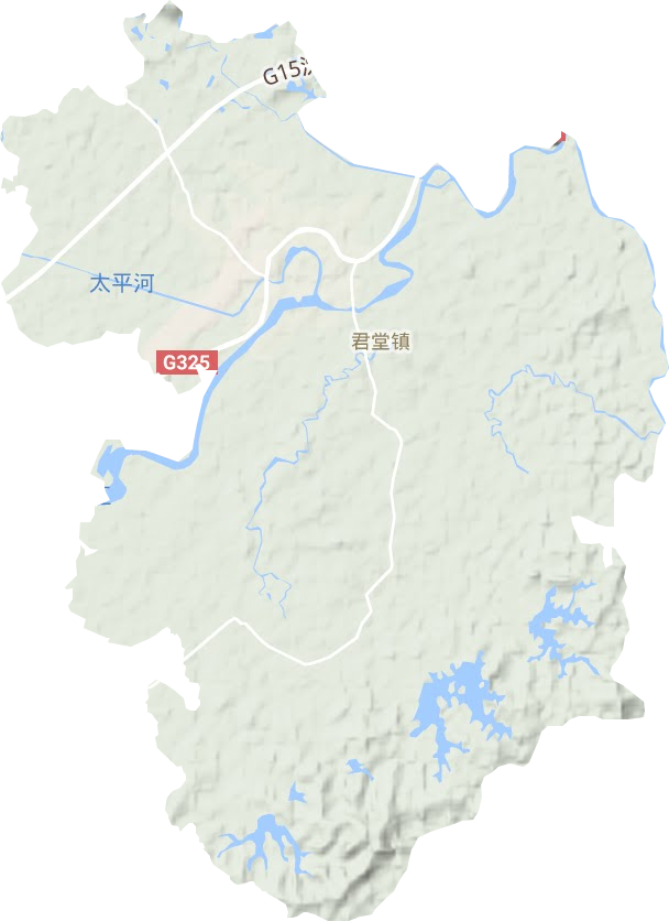 君堂鎮地形圖