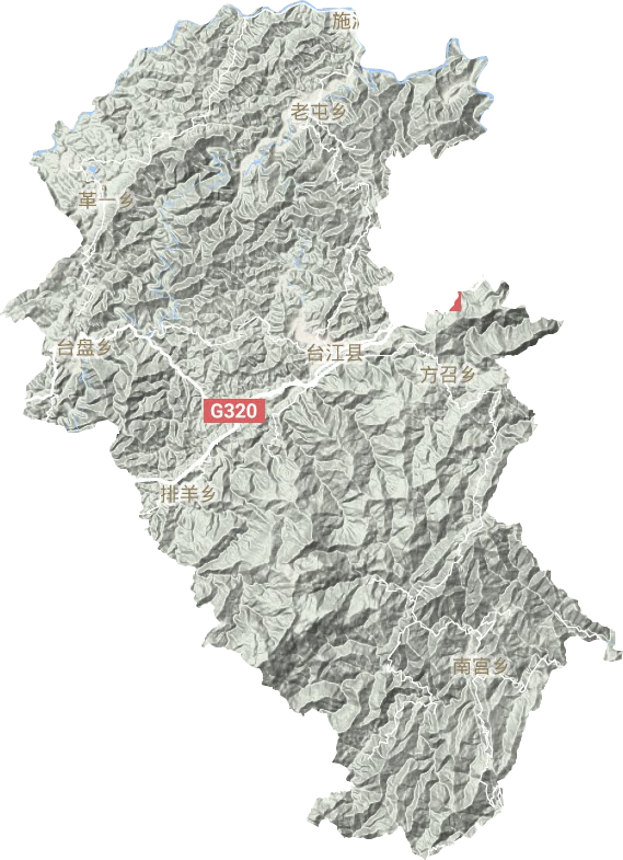 臺江縣地形圖