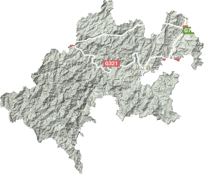 從江縣地形圖
