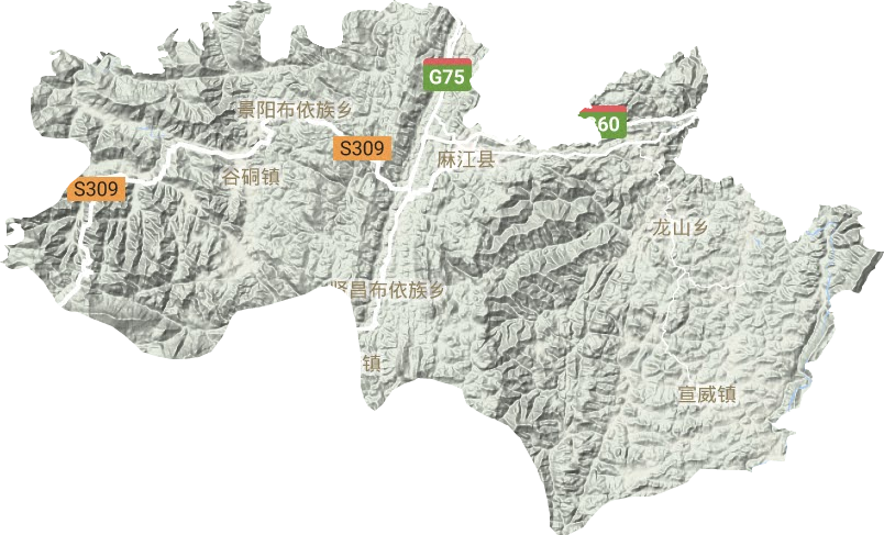 麻江縣地形圖