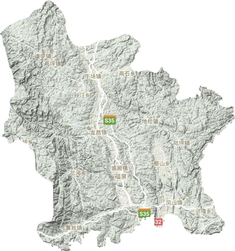 福泉市地形圖