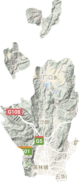 五華區(qū)地形圖