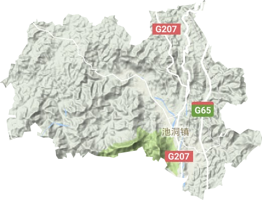 池洞鎮地形圖