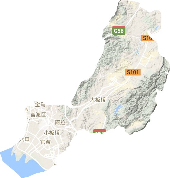 官渡區地形圖
