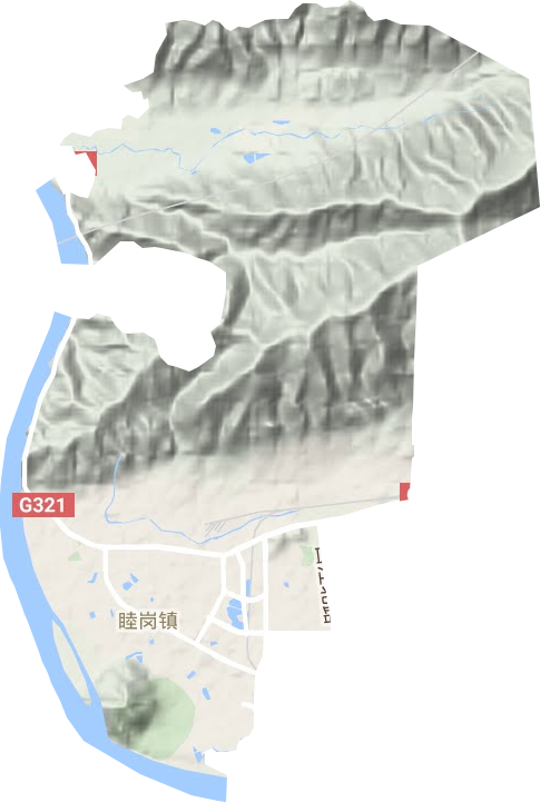 端州區睦崗街道地形圖
