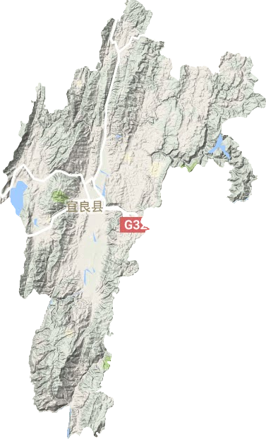 宜良縣地形圖