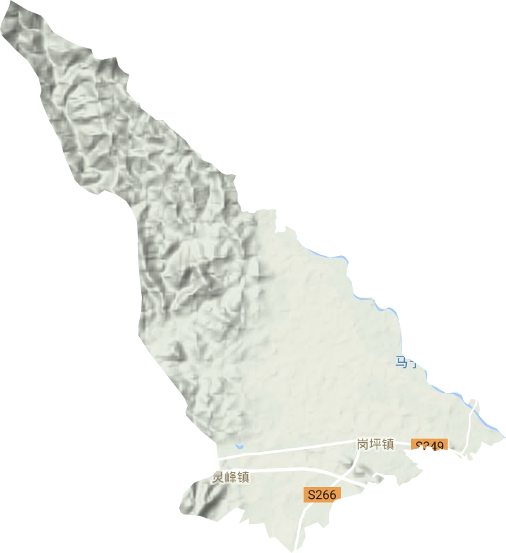 崗坪鎮(zhèn)地形圖