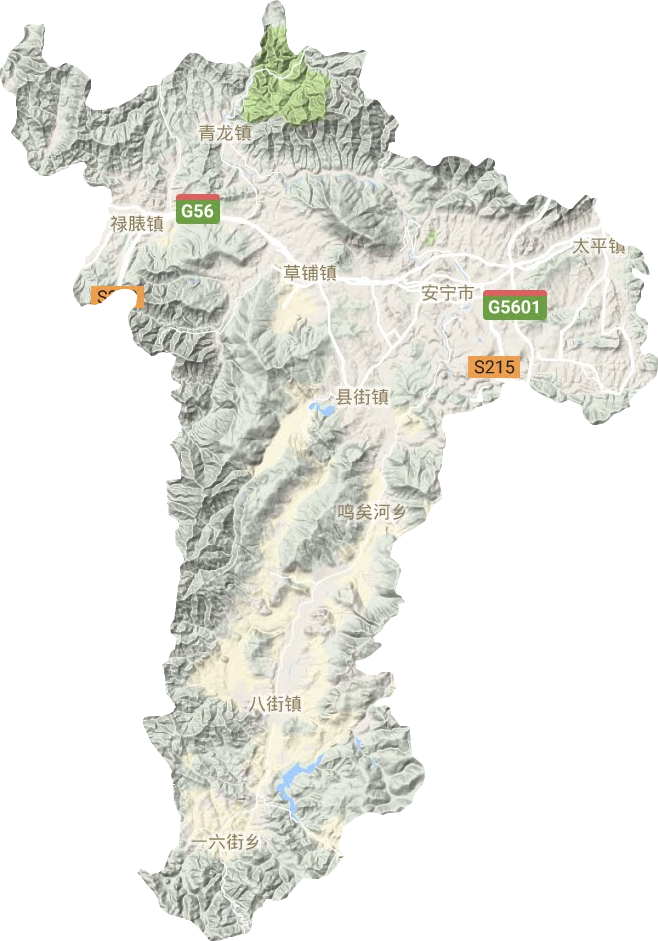 安寧市地形圖
