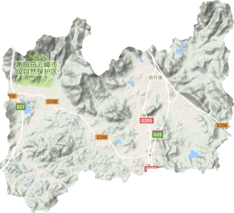 新圩鎮(zhèn)地形圖