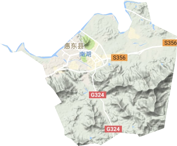 平山街道地形圖
