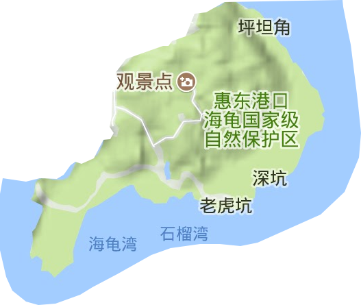 惠東縣港口海龜灣自然保護(hù)區(qū)地形圖