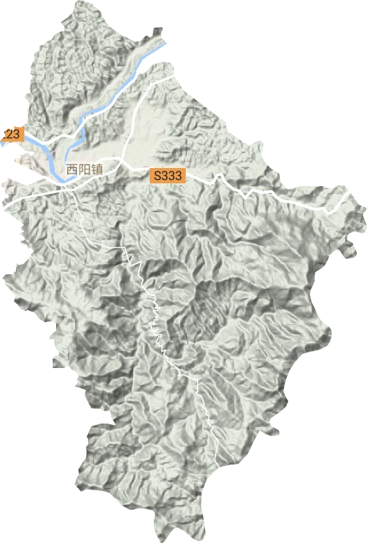 西陽鎮(zhèn)地形圖