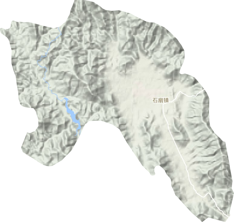 石扇鎮(zhèn)地形圖