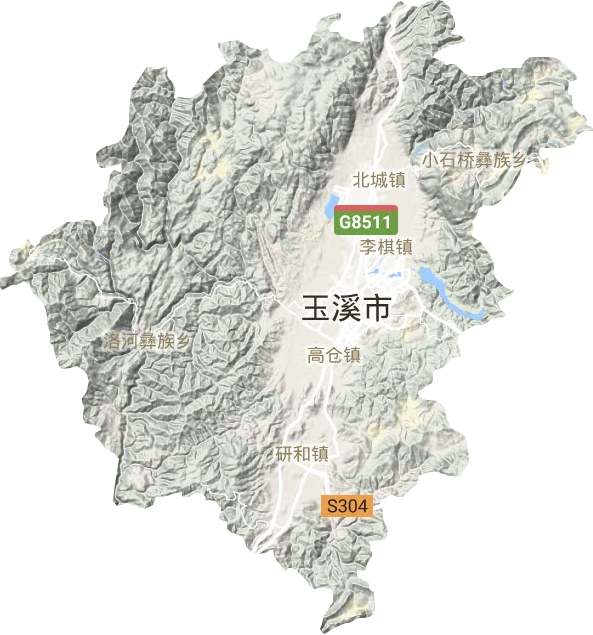 紅塔區地形圖