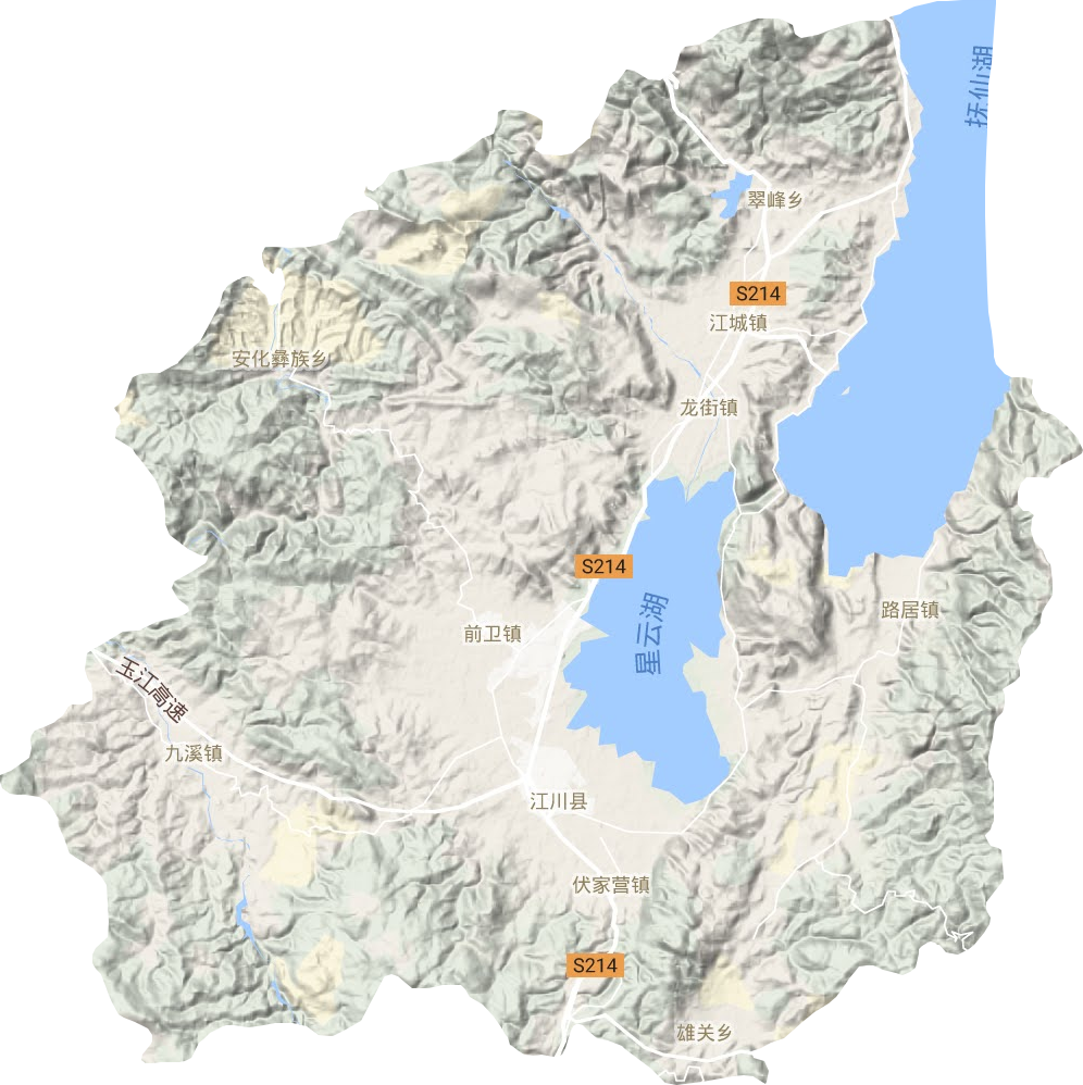 江川區(qū)地形圖