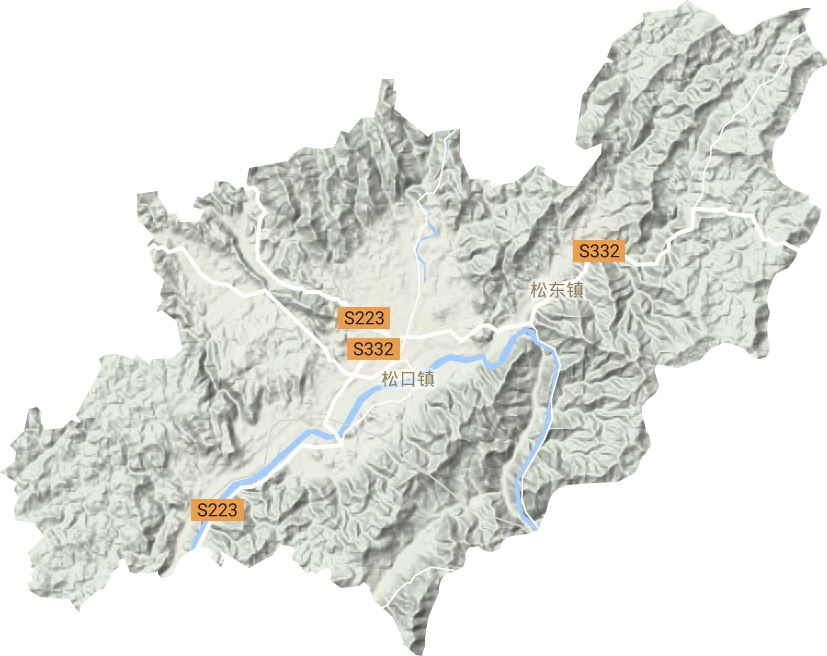 松口鎮地形圖
