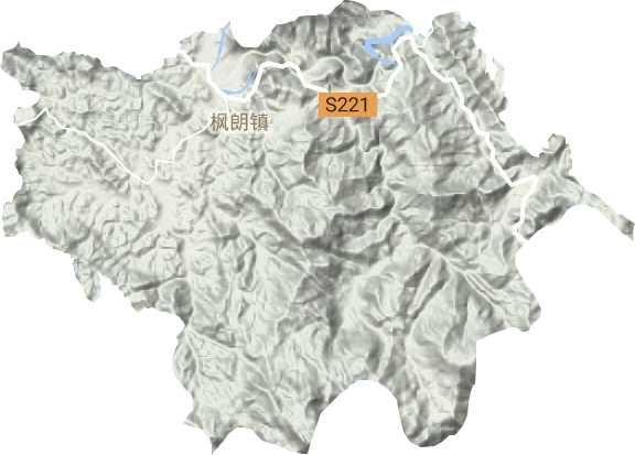 楓朗鎮(zhèn)地形圖