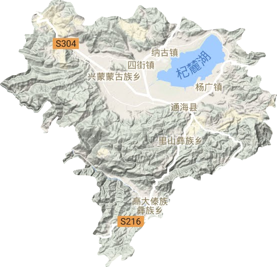 通?？h地形圖