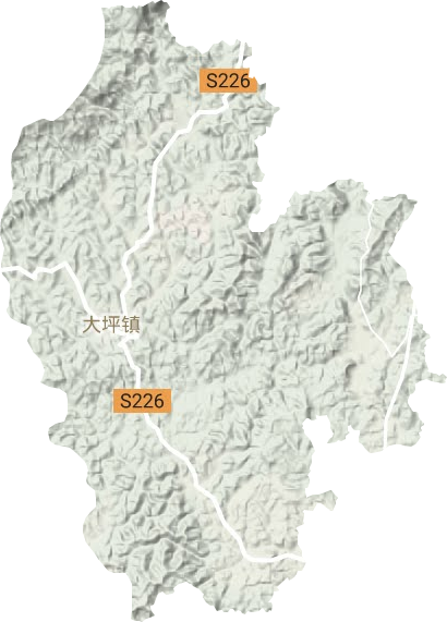大坪鎮(zhèn)地形圖