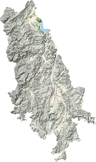 寧蒗彝族自治縣地形圖