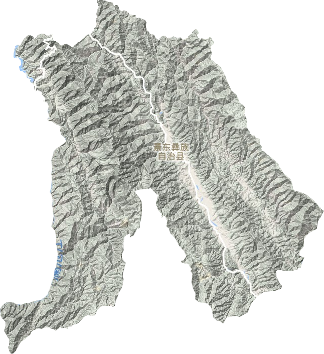 景東彝族自治縣地形圖